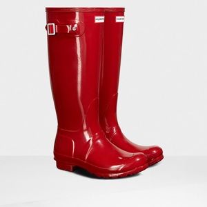 Red Glossy Hunter Boots‼️‼️
